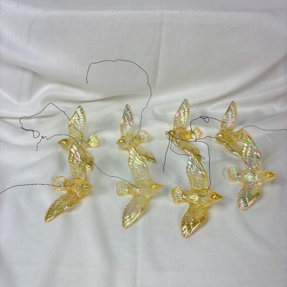 Iridescent Acrylic Birds Doves Sun Light Catcher Ornaments Set of 8 - Picture 1 of 7